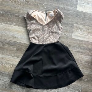 Emerald Sundae Pink Fit and Flare Mini Dress with Cowl Neck